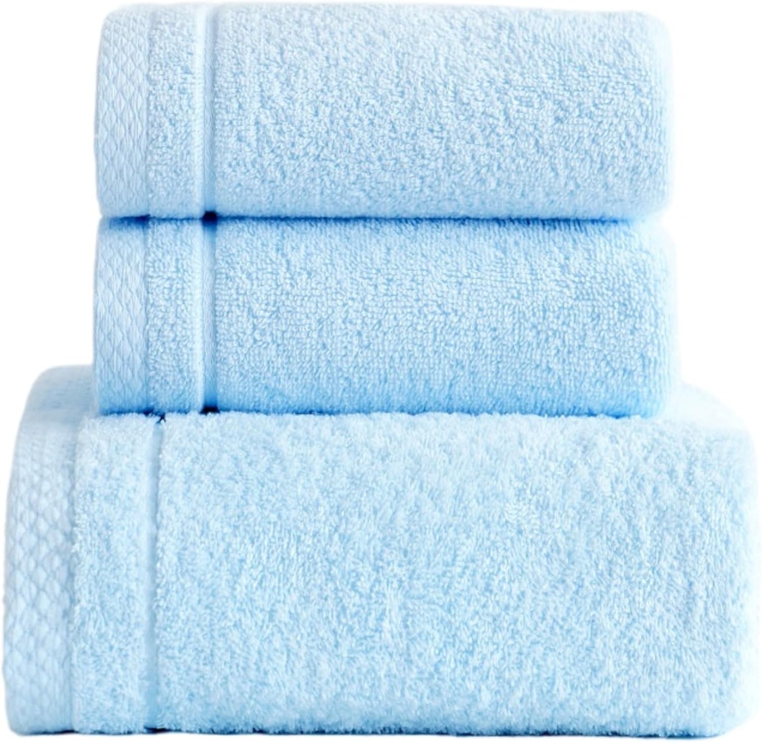Cotton Bath Towel Set, 3Pack 100% Combed Cotton Bath Towels for Adults, Super Soft and Highly Absorbent 600 GSM Bath Sheet for Bathroom, Face, Home Spa, Gift (Purple)