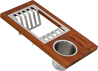 RuvatiWood Dish Plate and Silverware Caddy Drying Rack for Workstation Sinks - RVA1542