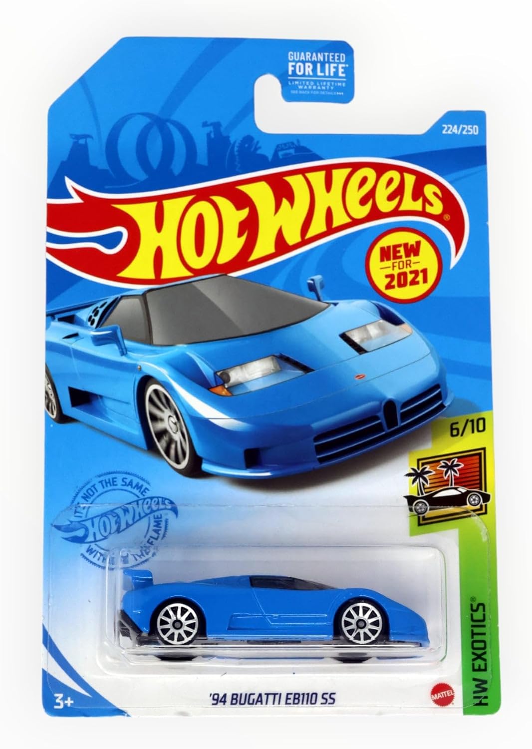 Hot Wheels '94 Bugatti EB110 SS, [Blue] 224/250 Exotics 6/10