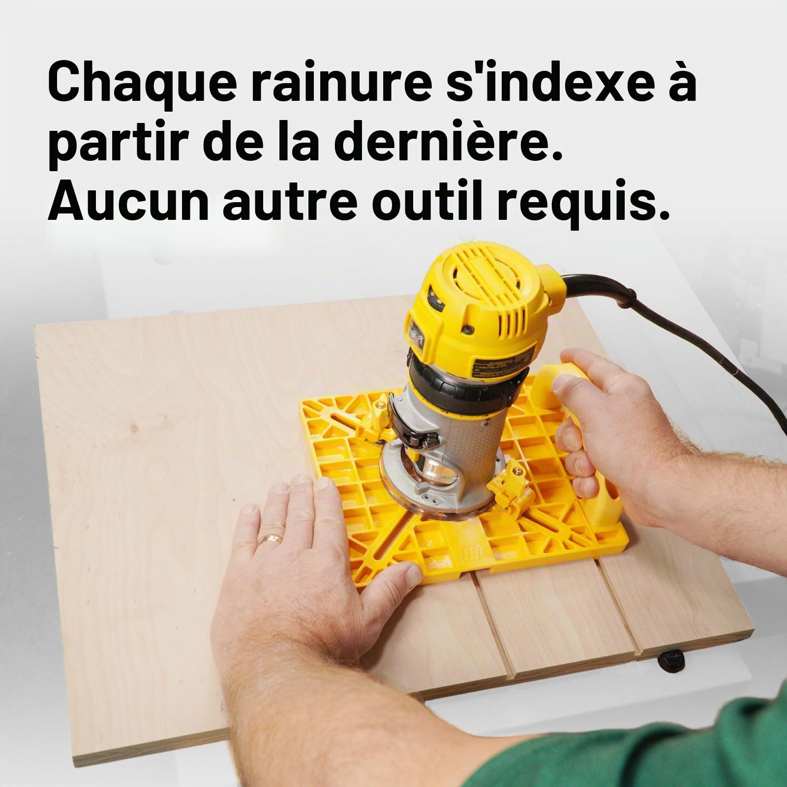 MICROJIG MatchFit MFRG-400-025 Guide de routage de grille – Outil de précision pour rails de serrage à queue d'aronde, installation facile, design auto-indexé, compatible avec les défonceuses | Kit