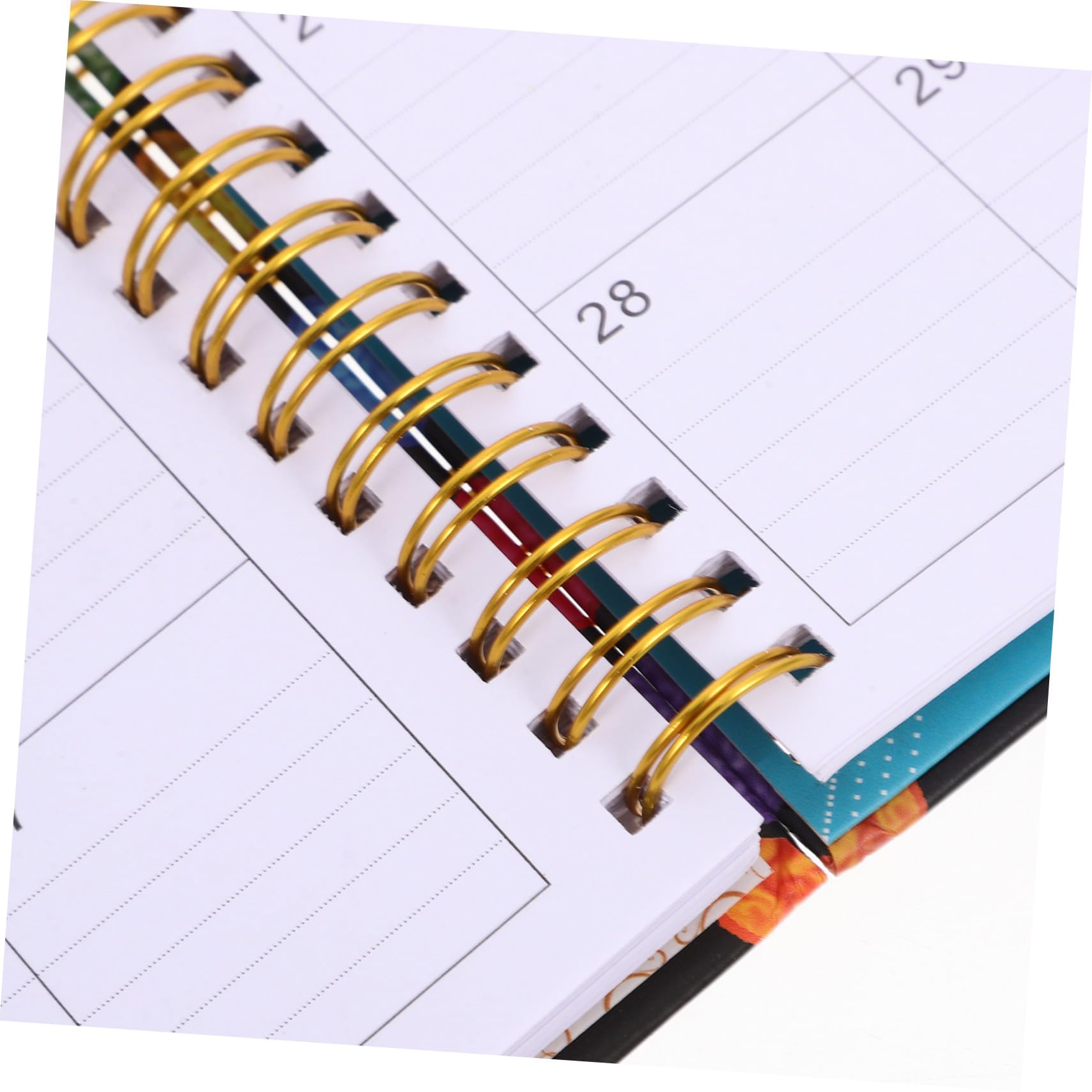 3 Pezzi Planner con Rilegatura Doppia Wire Organizer Mensile e Settimanale per Ufficio Agenda Compatta per Studenti e Professionisti con Copertina Colorata e Design Angoli Quadrati