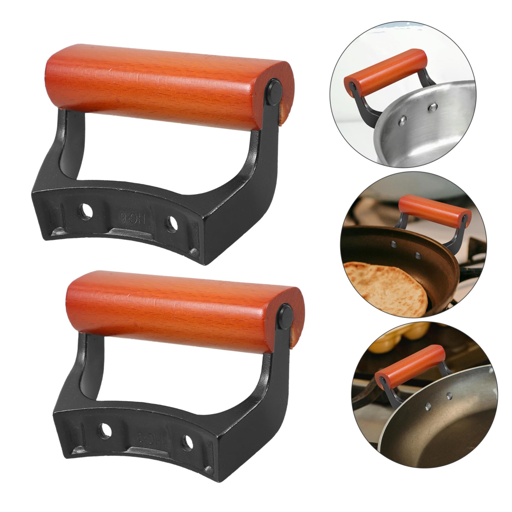 PRETYZOOM 8 Stk Topfohren pfannengriff topfgriff Pfannenseitengriff Küchenutensilien Griff der Dampfpfanne Seitengriff für Topf Ersatzgriffe für Topf Dampftopfteil Topfseitengriffe Aluminium