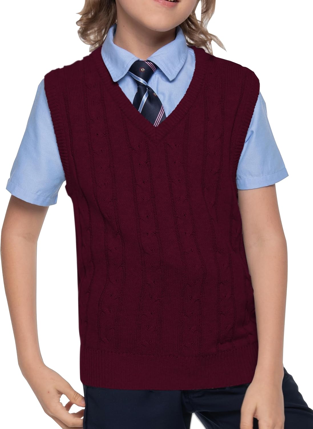 BOBOYOYO Boys Sweater Vest Unisex Cable Knit 100% Ghana Ubuy