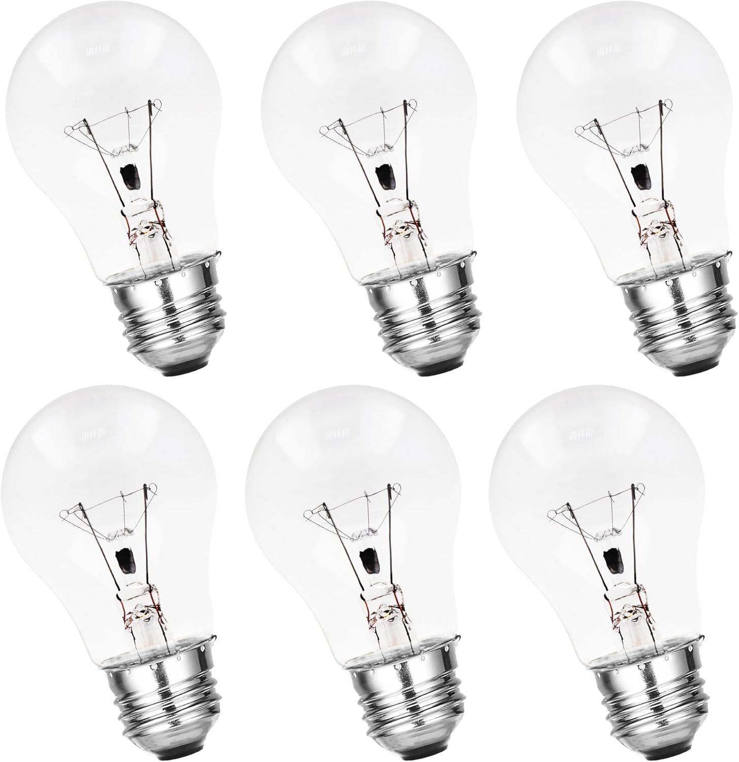 Mandala Crafts Clear E26 A15 Incandescent 40w Appliance Light Bulbs - Refrigerator, Oven, Microwave, Stove Lights
