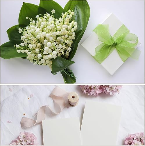 Miniatura 5 de MECCANIXITY Cinta de gasa de 1.5 x 10 yardas, cinta de seda de gasa púrpura claroazul oscuroazul para boda, envoltura de regalos