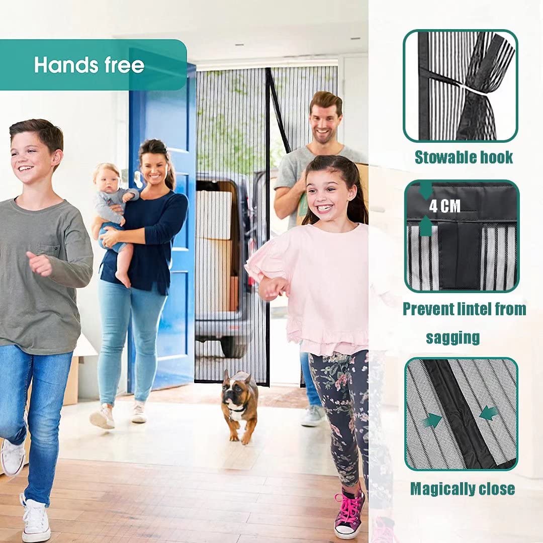 Magnetic Fly Screen Door Curtain, Magnetic Fly Door Screen Double - Image 3