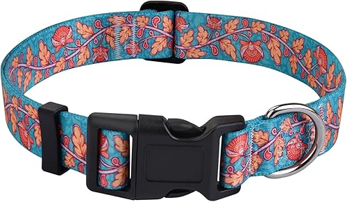 Miniatura 36 de Collar de perro para perros pequeños, collar suave y cómodo para mascotas para perros pequeños, medianos y grandes, patrón floral para perros macho