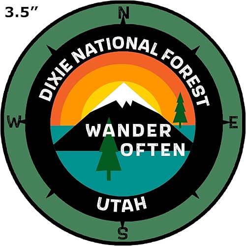 Miniatura 4 de Dixie National Forest Utah - Wander Often - 3.5" Ventana coche camión calcomanía calcomanía vacaciones recuerdo viaje aventura tema novedad