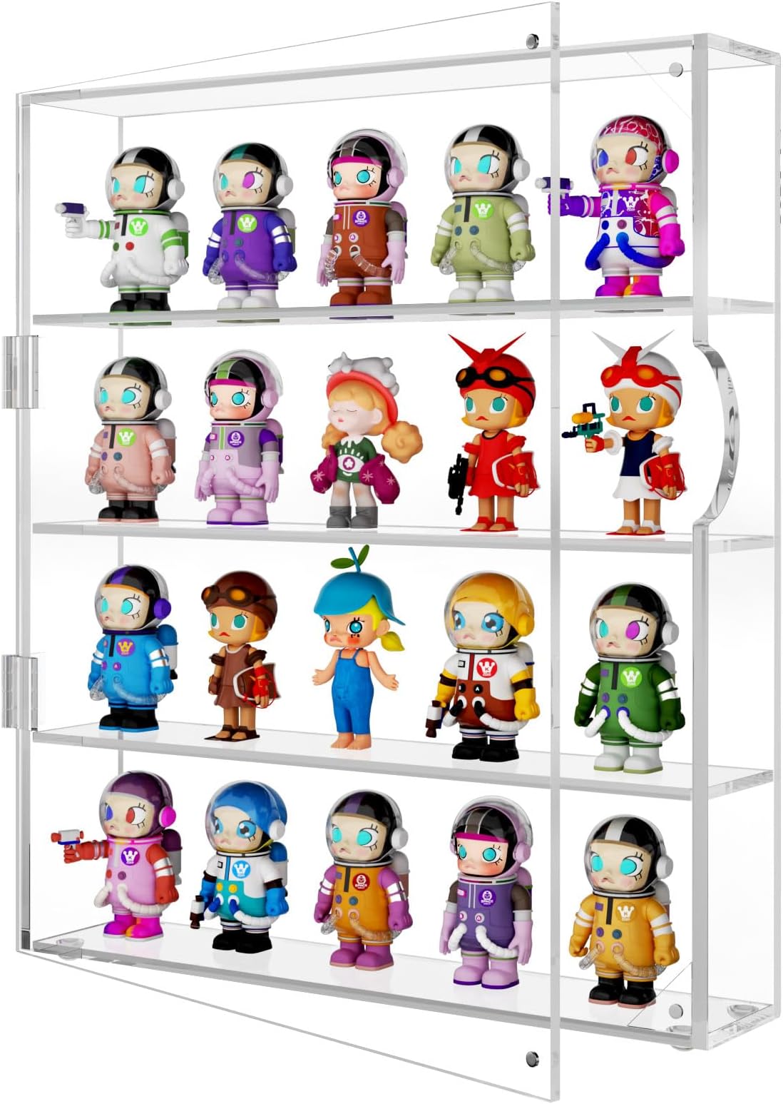 Acrylic Display Case for Figures: Dustproof Clear Mini Funko Case, Wall Mounted or Desktop Action Figure Display Case for Collectibles