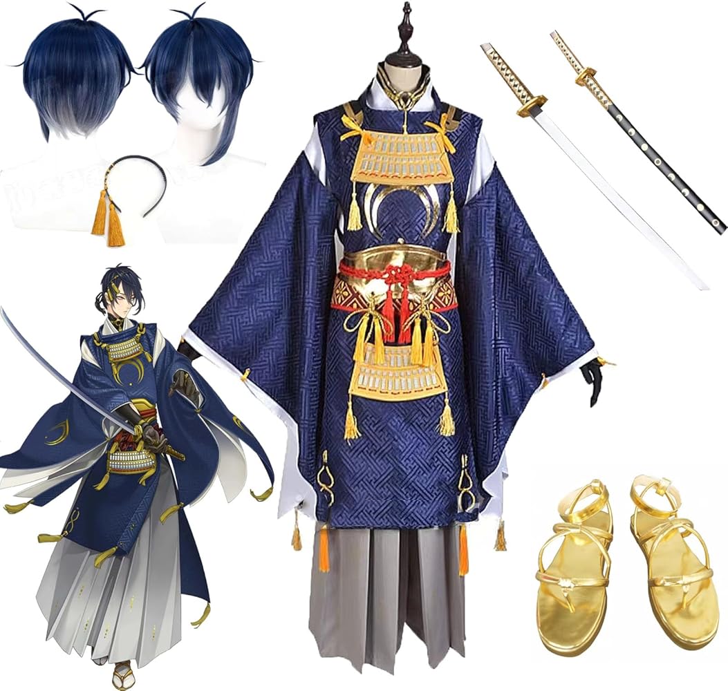 三日月宗近コスプレ衣装靴ウィッグセット Amazon.co.jp: [アニメマップ] 刀剣乱舞 三日月宗近 コスプレ