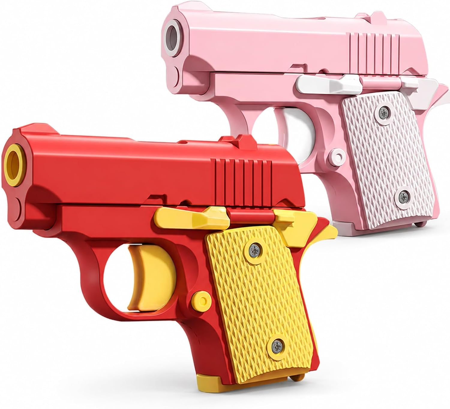 Mini Fidget Toy Gun, Clicker Stress Relief Toy with Trigger and Sliding Action, No Projectile Sensory Desk Toy, Portable Handheld Gift for Teens and Adults (ATS-KYPLC)