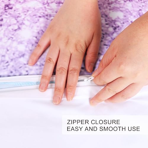 Miniatura 3 de BlessLiving - Juegos de cama con funda de colcha de rosa brillante color marmolado