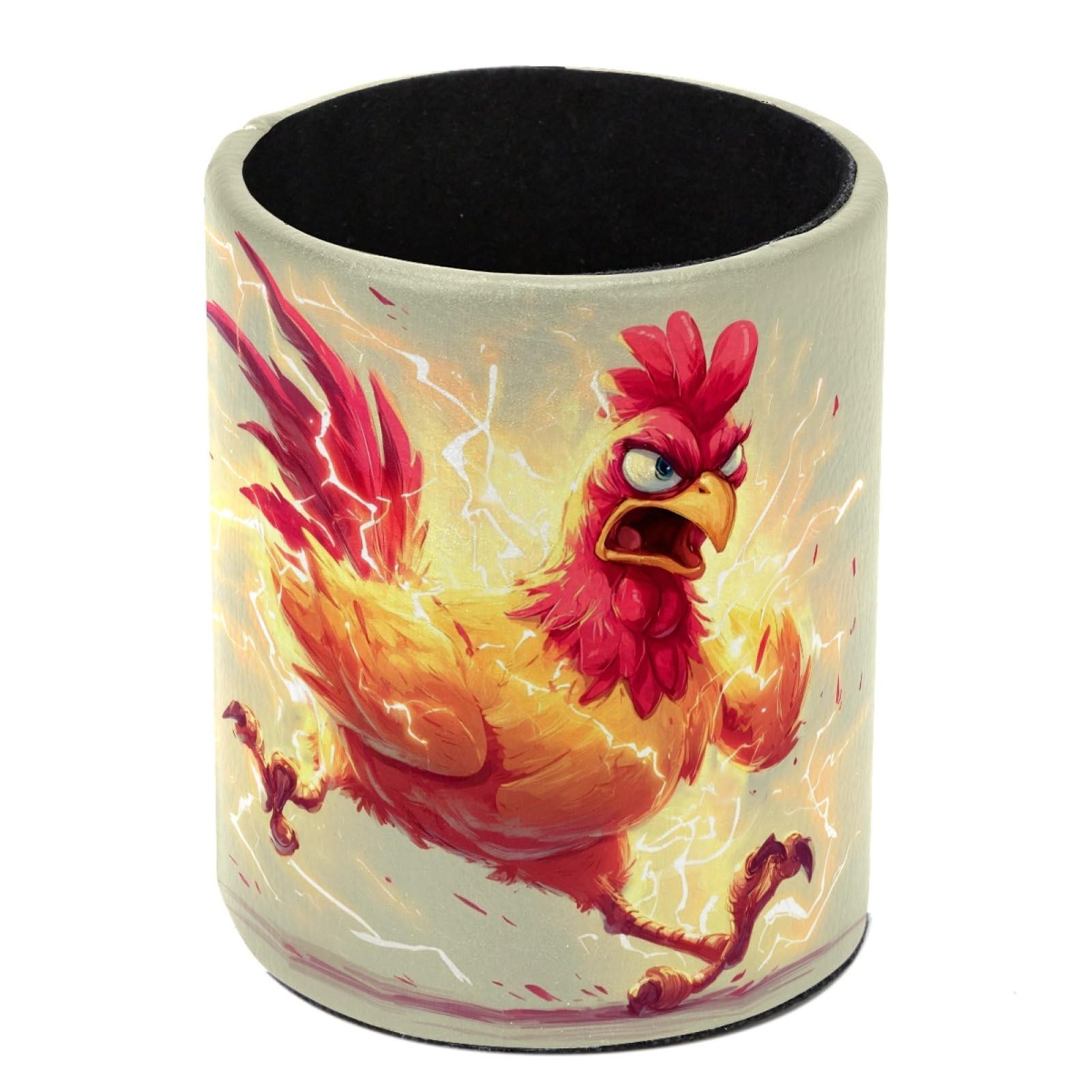 FWJZDSP Funny Rooster Pencil Cup Pen Organizer Makeup Brush Holder for Office Home Countertop Desk Accessory Storage