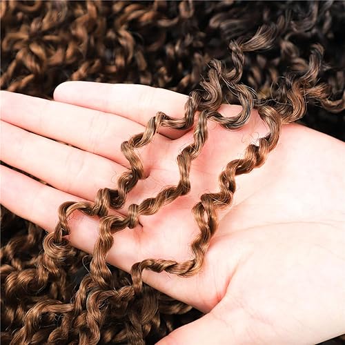 Miniatura 4 de SOKU Pelo de ganchillo Passion Twist de 26 pulgadas, 5 paquetes de cabello de ganchillo senegalés pretrenzado, ombré, marrón, miel rubio, majestad