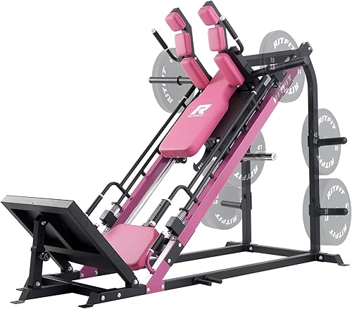 Miniatura 10 de RitFit 3-in-1 Leg Press Hack Squat Machine for Home Gym, 1500LB Capacity, Compact Space-Saving Design with Multiple Hack Squat & Leg Press Angles