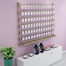 AETVRNI Jewelry Display Stand - Earring Display Stand with 35 Hooks Earring Card Display Rack Jewelry Holder with 5 Levels for Hanging Earrings, Necklaces, Bracelets,Gold,L100xH80cm45 Hooks
