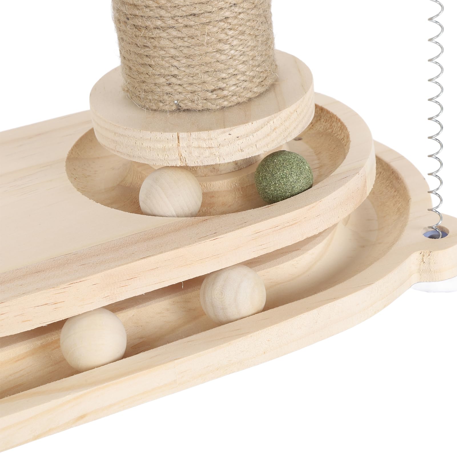 Alomejor Cat Scratching Post with Interactive Ball Track (Oval Mushroom