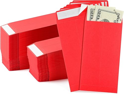Miniatura 8 de Fulmoon 500 sobres para efectivo de 3.5 x 6.5 pulgadas, sobres de dinero de Navidad de 3.5 x 6.5 pulgadas, sobres de regalo con solapa engomada,