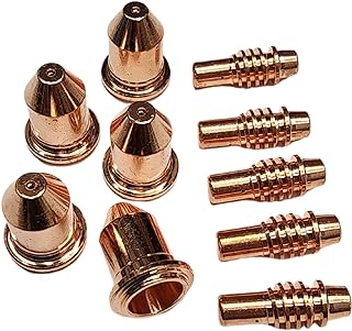 Nozzle & Electrodes Compatible for Harbor Freight Titanium 45A Plasma Cutter 56255 56811 59182 56576