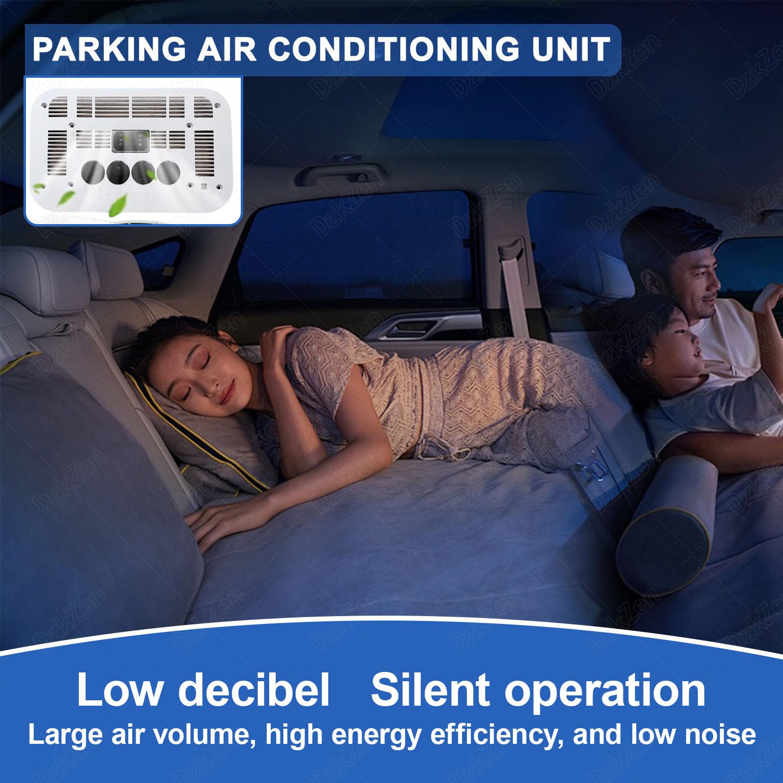 Condizionatore per Camper 12V/24V, unità AC da Tetto Slim Fit, Climatizzatore Silenzioso a Basso Consumo, per Van, Camion, Rimorchi e Motorhome 24V