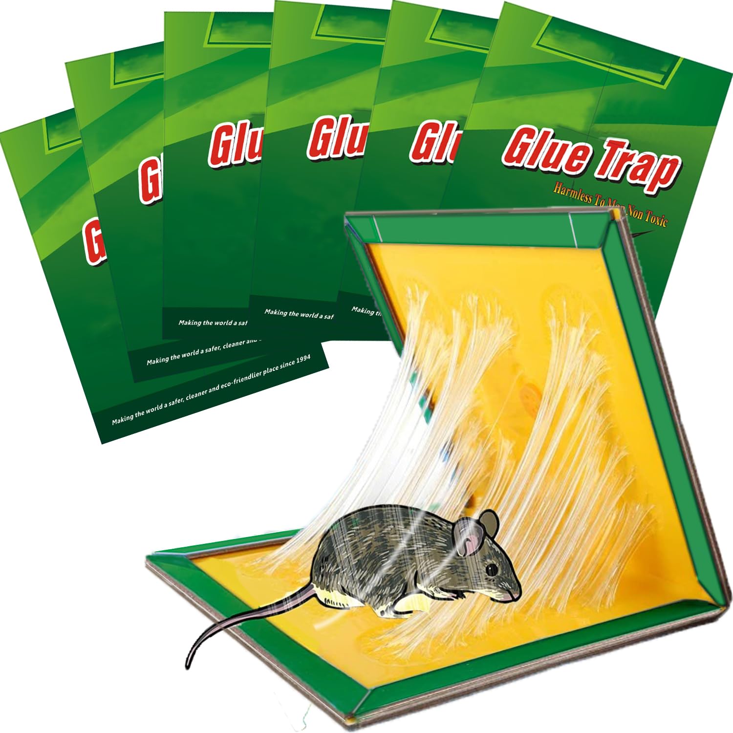 Piege a Souris, 6 Plaques Collantes Souris, Pièges à Rats, Plaques de glu Anti Rat, Attrape Professionnel 8"x12"