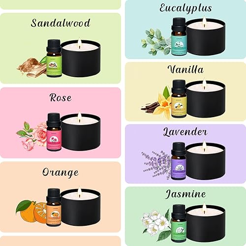 Miniatura 5 de SUPMIND Kit de fabricación de velas prémium para adultos, suministros para hacer velas con cera de soja, tarros grandes de 7 onzas y latas, 6 aromas