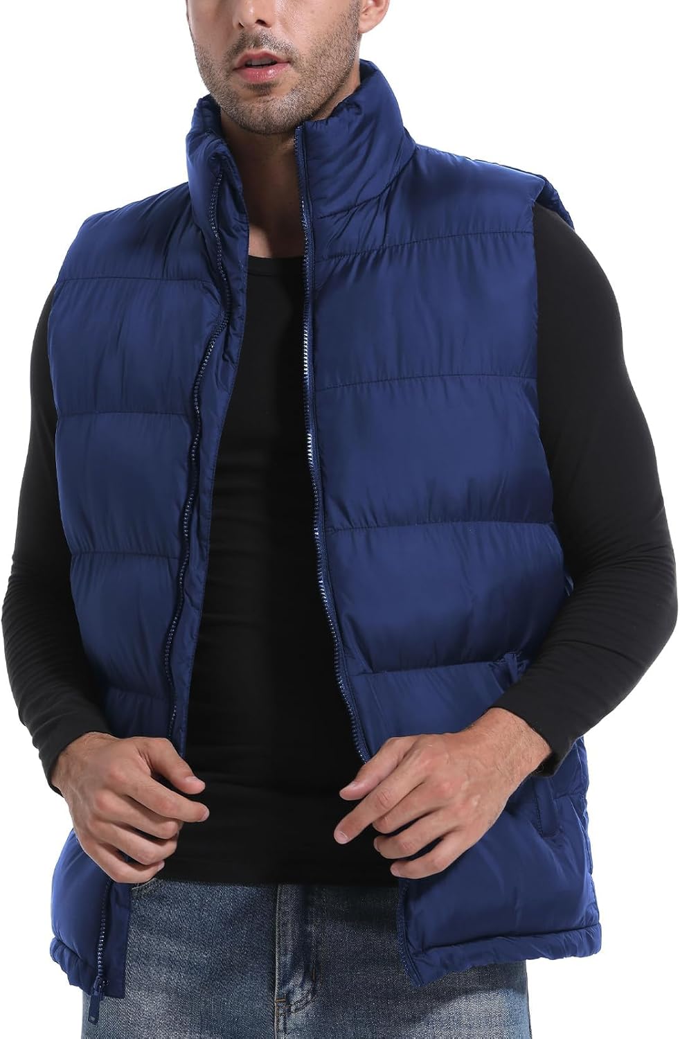 Mens Puffer Vest Big Tall Lightweight Full-Zip Bahrain Ubuy