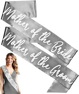 Mother of The Bride and Groom Gift - Silver Grey Mother of The Bride & Groom Sashes - Rehearsal Dinner Gifts