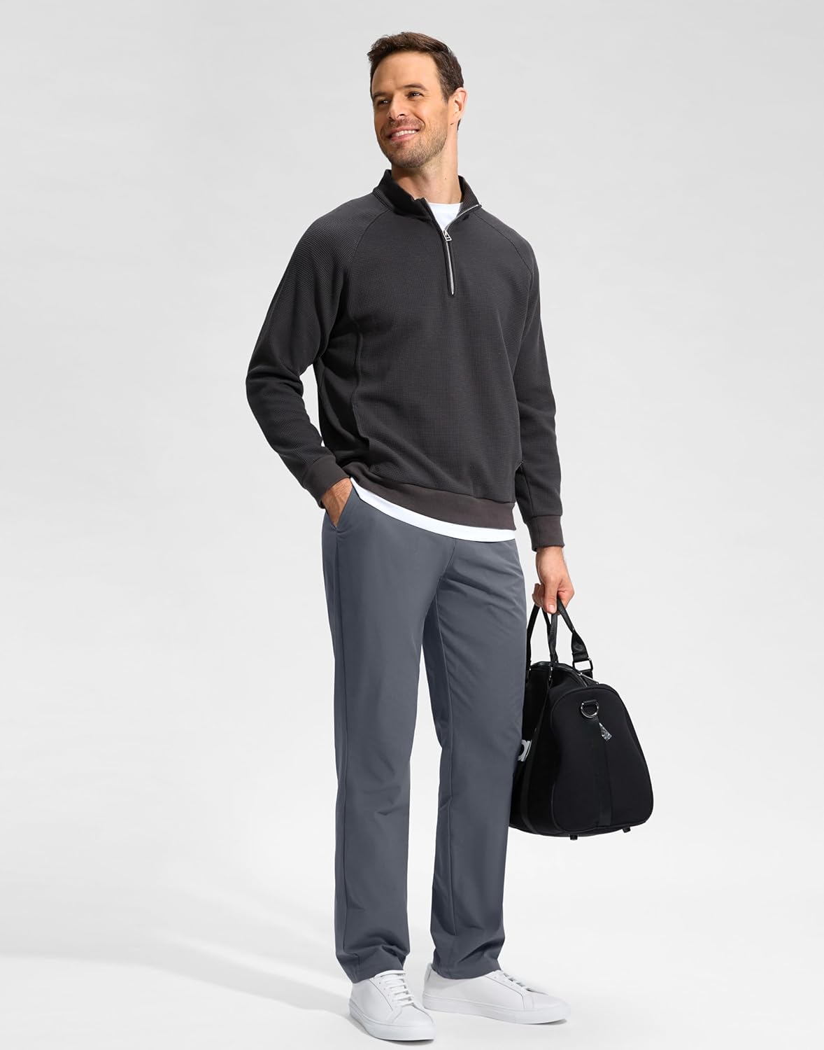 G Gradual Mens Golf Pants Stretch Dress Casual Pants 30"/32"/34" Lightweight Work Travel Slacks for Men with 4 Pockets - Image 3