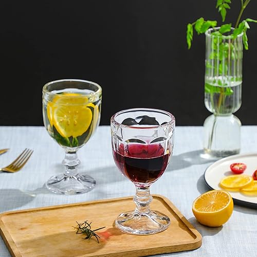 Miniatura 2 de Juego de 6 vasos de té helado, 10.2 onzas, cristalería octagonal vintage para bebidas, copas de soda, jugo y agua, perfectas para fiestas, bares,