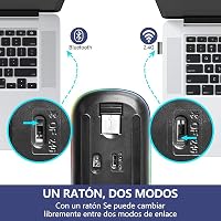 HZD Vezeték nélküli egér töltöttöl, fekete, ergonomikus 5