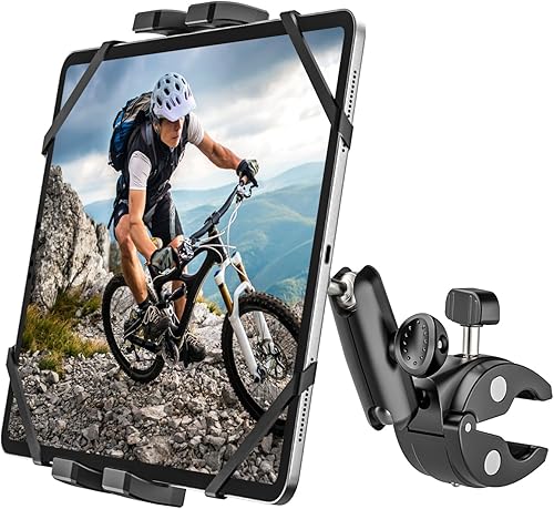 Soporte para tableta de motocicleta fuerte estabilidad y durabilidad Bicicleta Barco Cochecito Gimnasio Spin Bike Cinta de correr Soporte Tableta