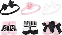 Vista 16 de Hudson Baby Conjunto de regalo de diadema y calcetines para niña