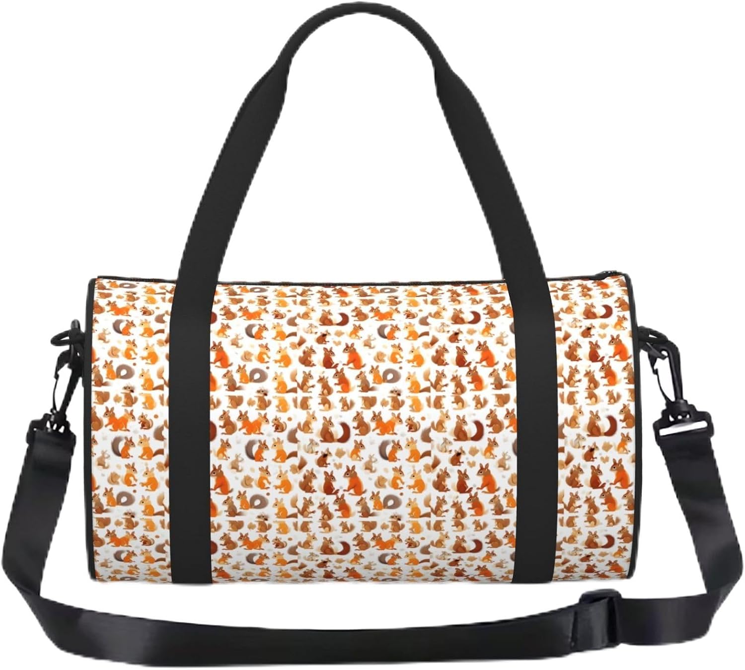 Cute Squirrels Print Sports Tote Bag Lightweight Water-Resistant Gym Backpack Travel Supplies
