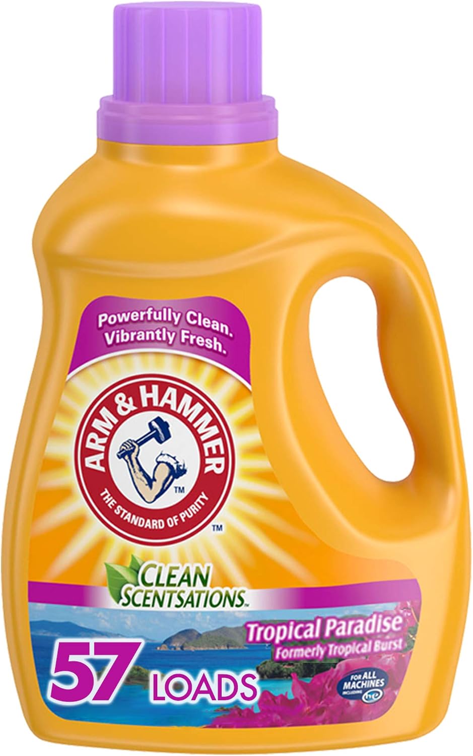 Arm & Hammer Clean Scentsations Tropical Paradise, 57 Loads Liquid Laundry Detergent, 100.5 Fl oz