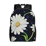 JCVOTREL Floral Laptop Backpack 15 Inch Work Travel Backpack School Bag for Men Women Black One Size