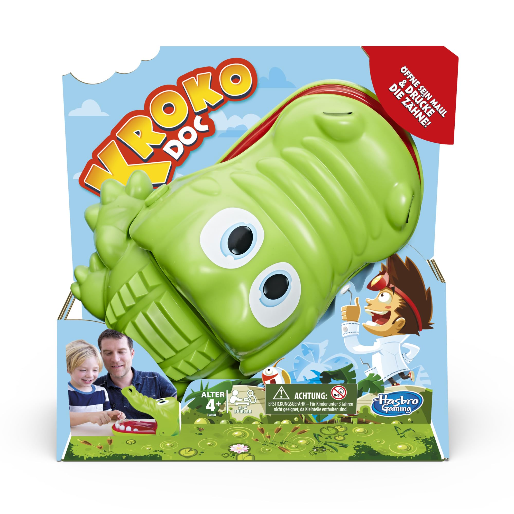 Hasbro Gaming E4898100 Croko Doc, Juego para niños a partir de 4 años, Multicolor