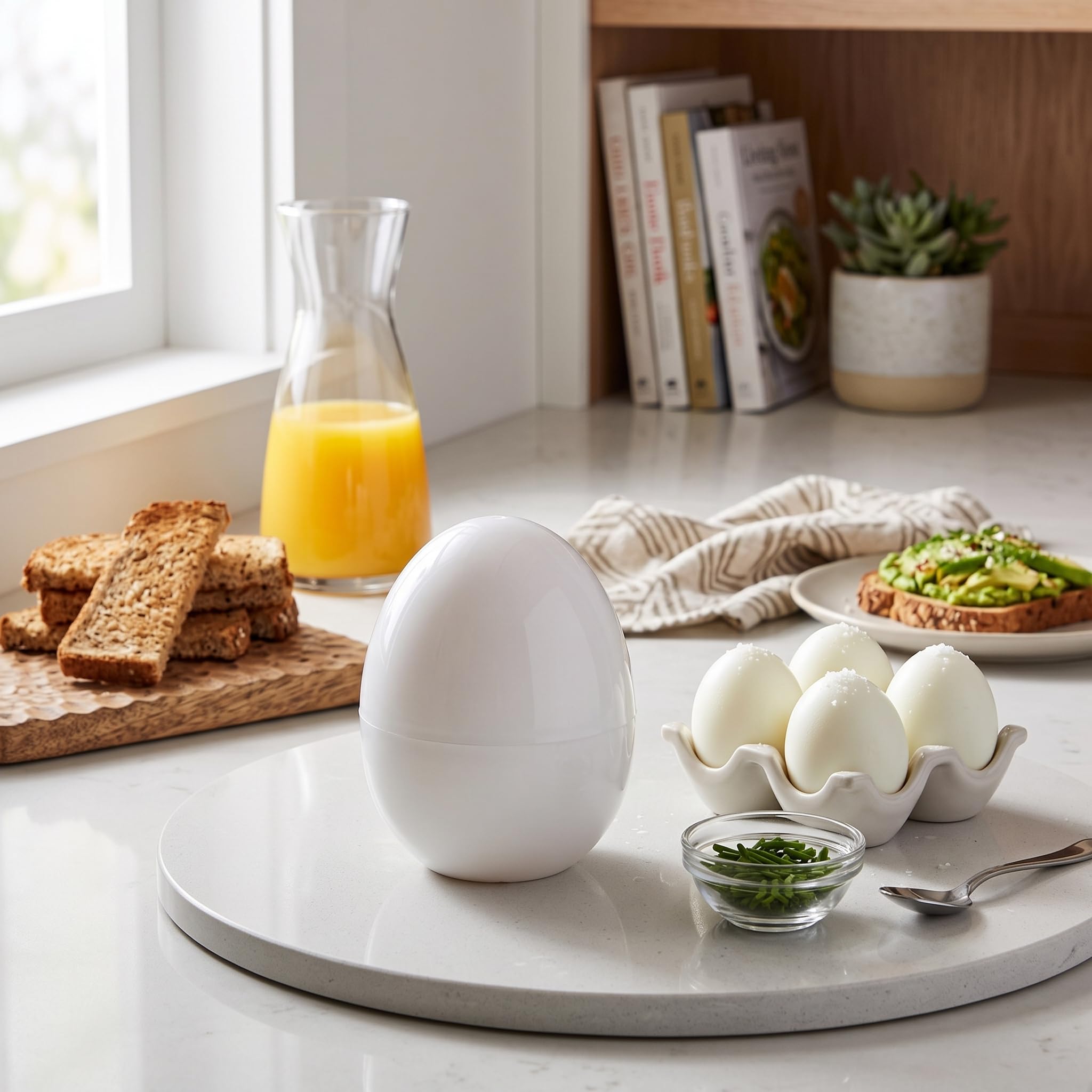 Cuociuova microonde per 4 uova sode ideale colazione veloce