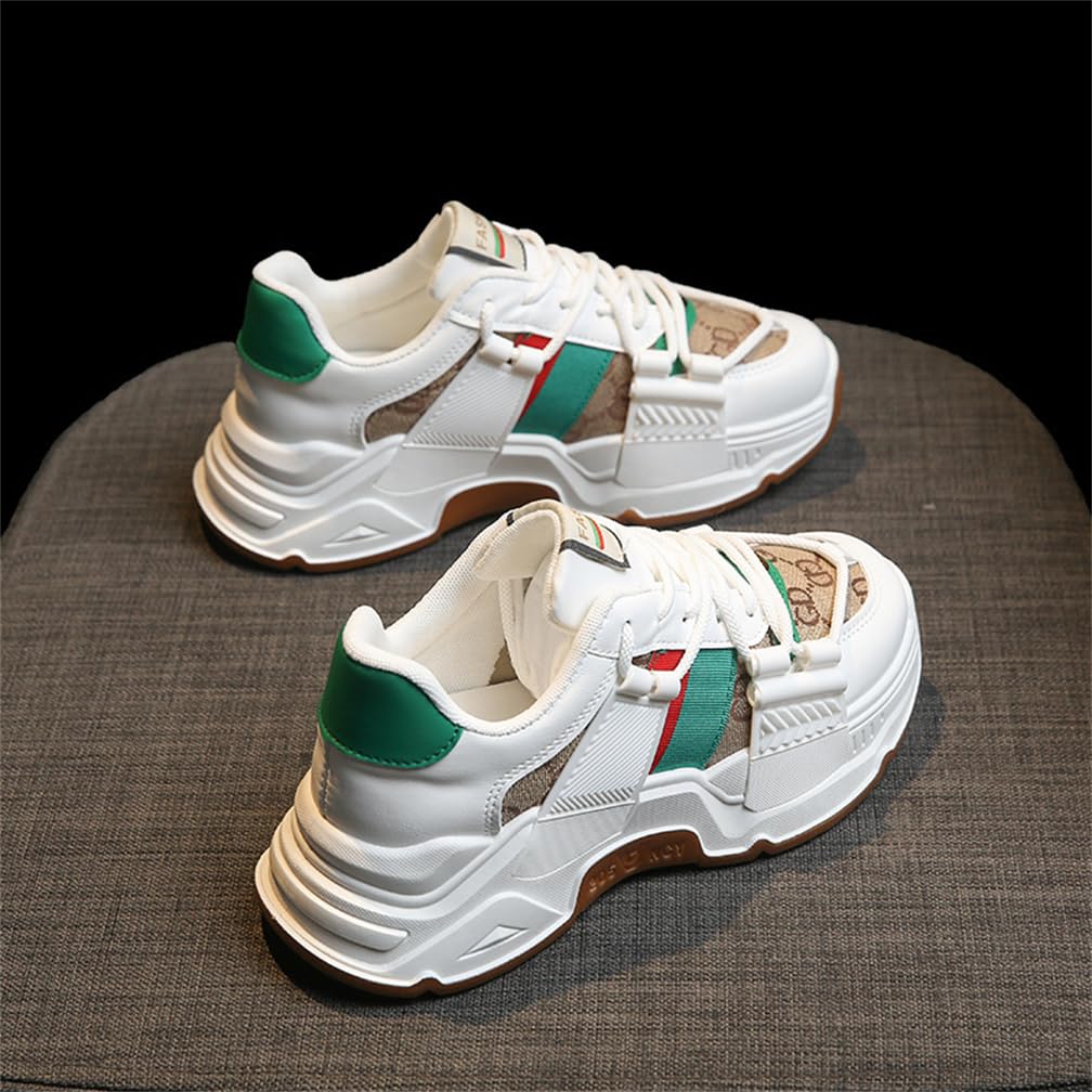Daddy Shoes Mujer Ligero Fondo Grueso Casual Zapatos Zapatillas Deportivas Cabeza Redonda Bajo Cuatro Estaciones