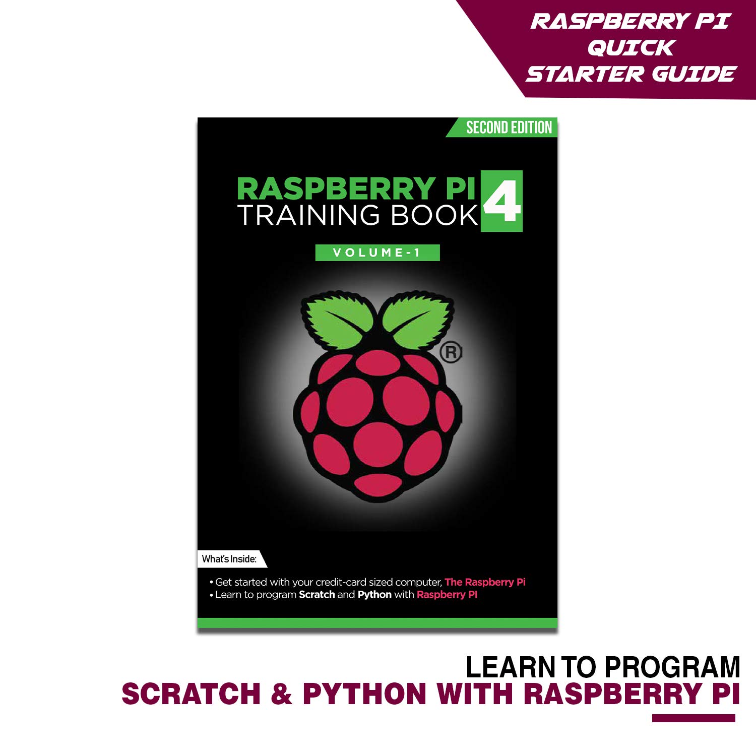 sb components Raspberry Pi 4 Starter Kit (Raspberry Pi 4 Modello B 2GB, Chiaro Accesso Protettivo a tutte le Porte, Alimentatore, Cavo Micro HDMI e Scheda MicroSD 64GB)
