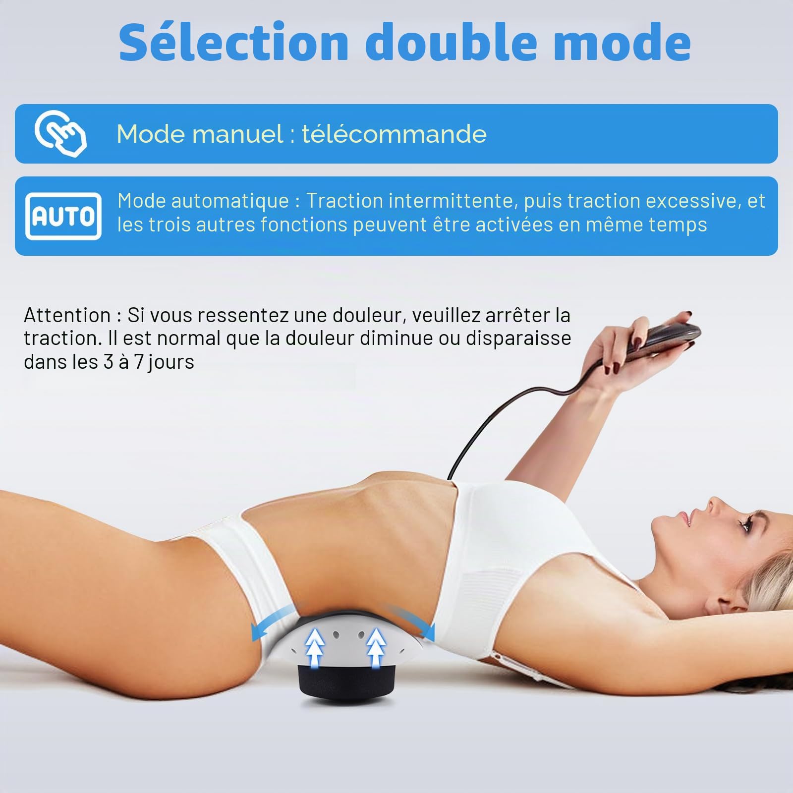 Appareil de massage lombaire électrique, appareil de traction lombaire | appareil de massage du dos, appareil de massage infrarouge, massage vibrant et coussin d'air