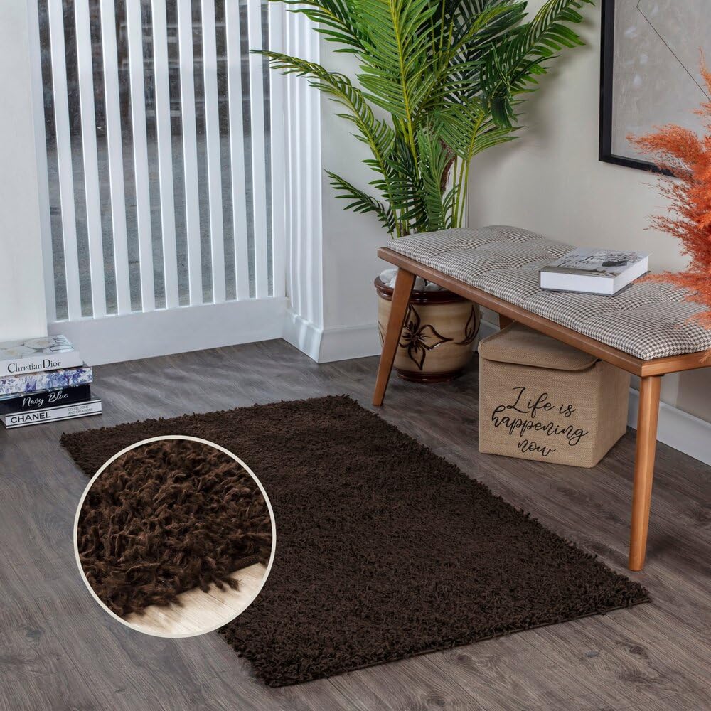 Livabliss Home Shaggy Rug, Modern Runner Rugs Living Room, Hallway 80x150 cm, Soft Shaggy Rugs for Bedroom