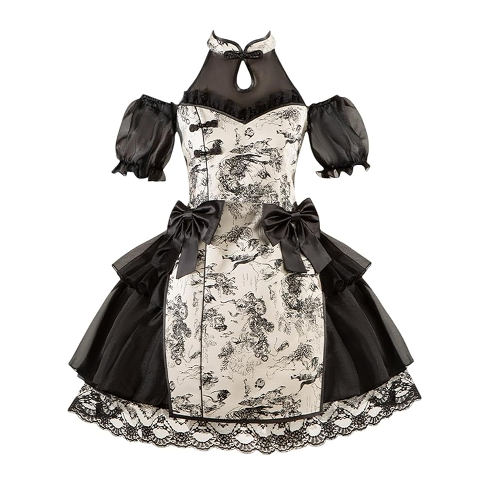 レディース ゴスロリ JSK 古風 仙女風 中華風 コスプレ 撮影 ドレス かわ Amazon.co.jp: [トクとユウ] ロリータ ワンピース コスプレ 姫袖