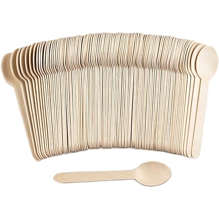 Perfect Stix 6-Inch Wooden Spoons ??? Pack Of 100, Compostable & Splinter-Free