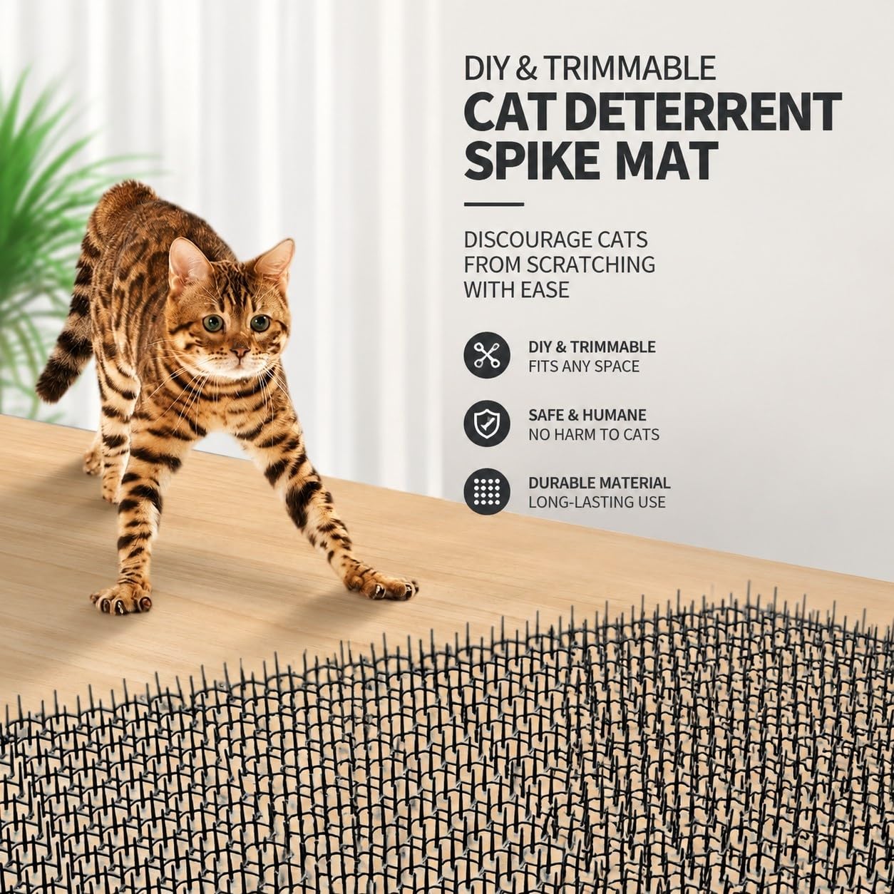 Pique Anti-Chat Découpable et Modulable pour Toutes Surfaces