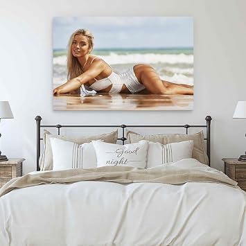 DENMIEX Olivia Dunne Sexy Hot Poster Cool Artworks Painting Wall Art Canvas Prints Hanging Picture Home Decors Gift Idea 08x12inch(20x30cm)