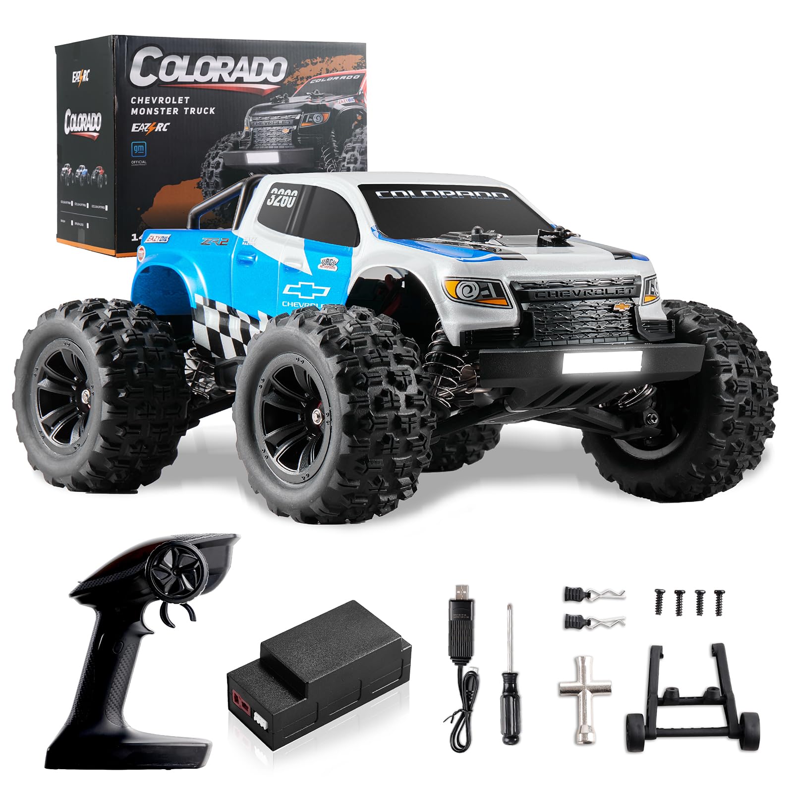 ほしEAZRC COLORADO モンスタートラック 1/18 EAZYRC 1/18 Chevrolet Colorado RC Trucks, 4X4 RTR Brushless