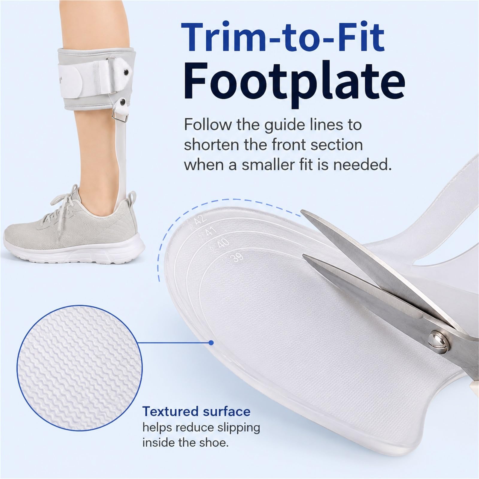 Attelle Releveur de Pied Orthèse AFO pour Pied Tombant Correction Posturale Équipement de Rééducation Post-AVC Paralysie du Nerf Péronier Support de Cheville(Droite,M)