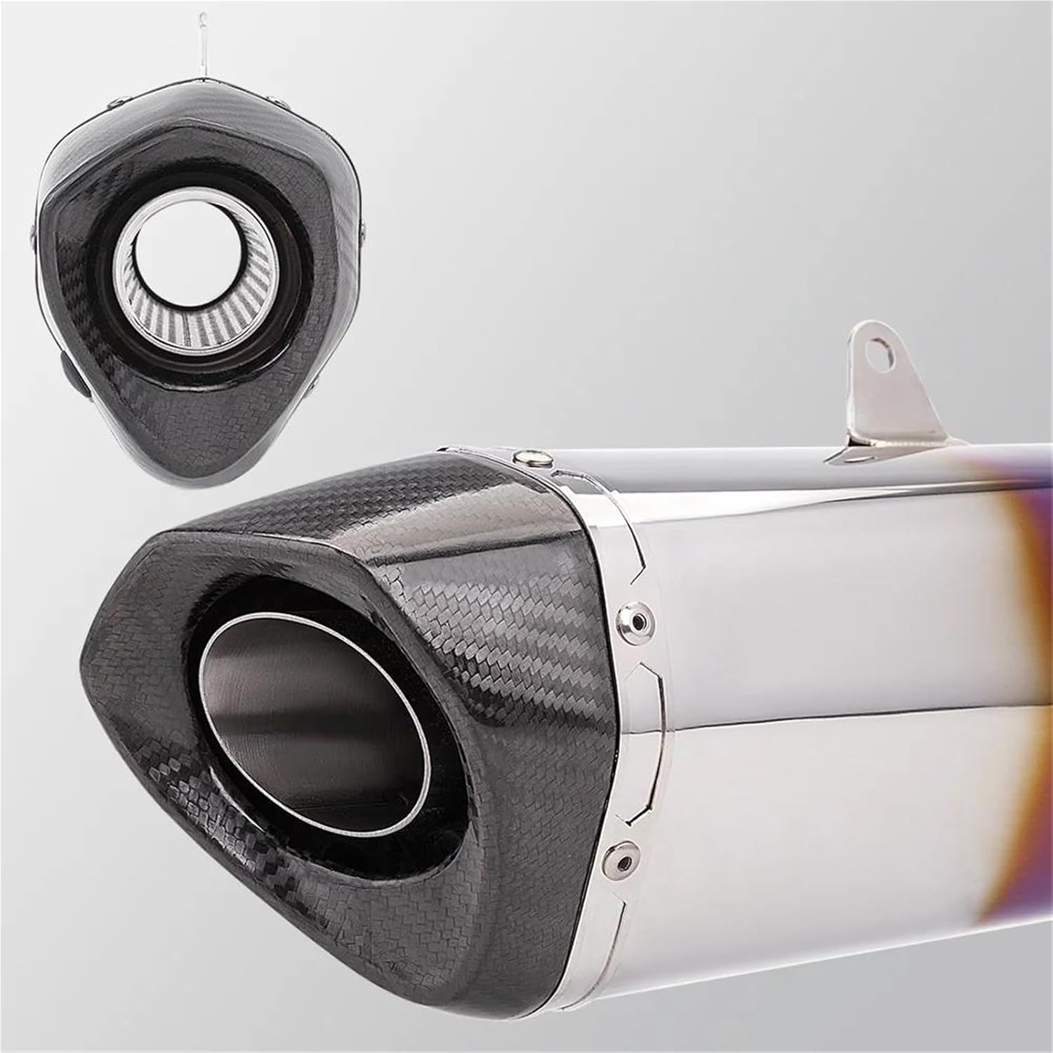 Generic Motorcycle Exhaust Modified Mid Connect Pipe 51MM Muffler For Kawasaki ZX6R For Ninja 636 2024 Parts Stainless Steel