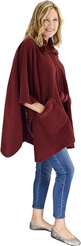 Miniatura 6 de Le Moda Envoltura de mujer con sombrero y guantes, colección de invierno, con estilo de color sólido cálido para mujer, talla única